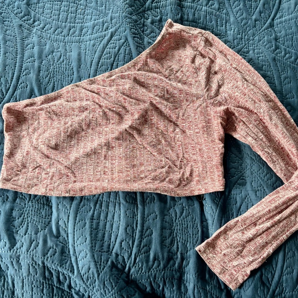 SHEIN One-Shoulder Pink Top